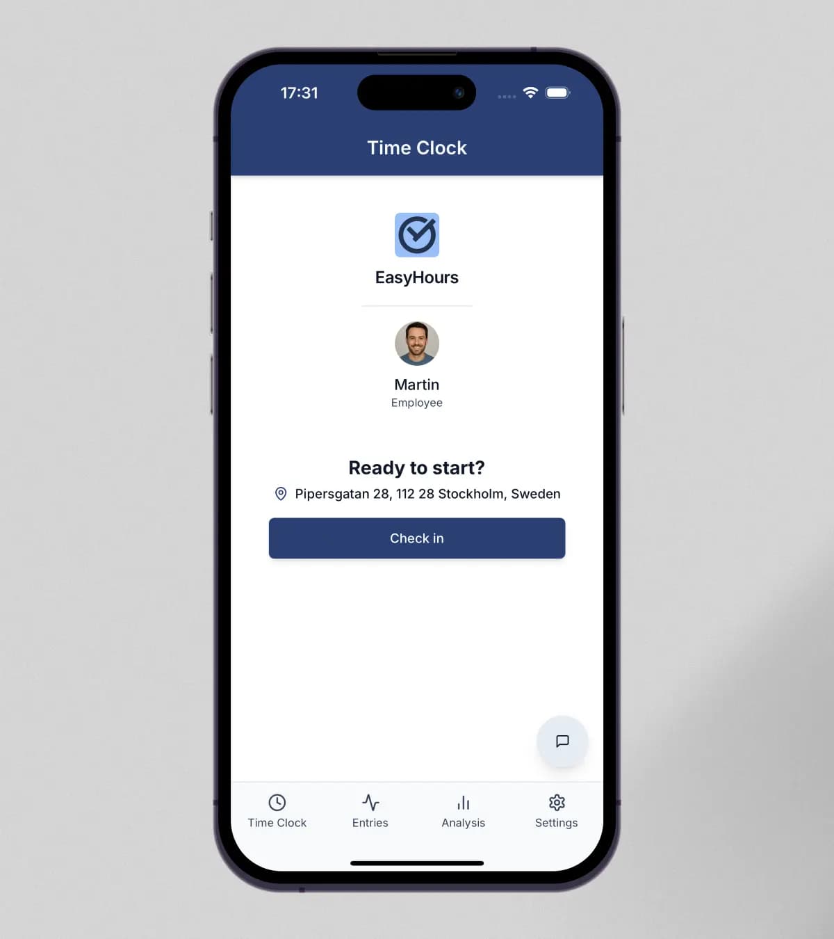 EasyHours Time Tracking App